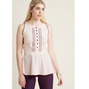 Elegant Pink Sleeveless Top